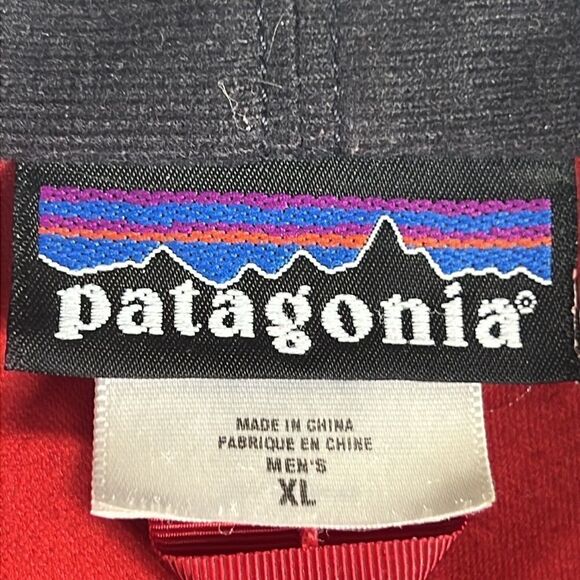 🔥🔥 PATAGONIA Men’s Polyester Full Zip Windbreaker Jacket - Sz XL - Rust/Gray - Picture 7 of 12